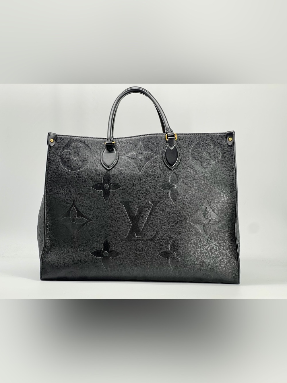 Louis Vuitton OnTheGo GM Tote Bag in Black Monogram Empreinte Leather